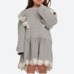 NWT Sea New York Blaine Embroidery Kids Long Sleeve Dress